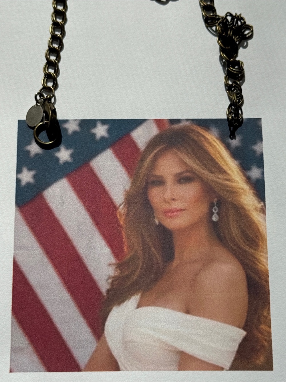 Patriotic Portrait Ornament of Melania Trump